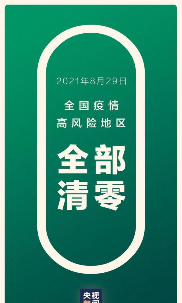 全国疫情中高风险地区清零 全国中高风险区清零o